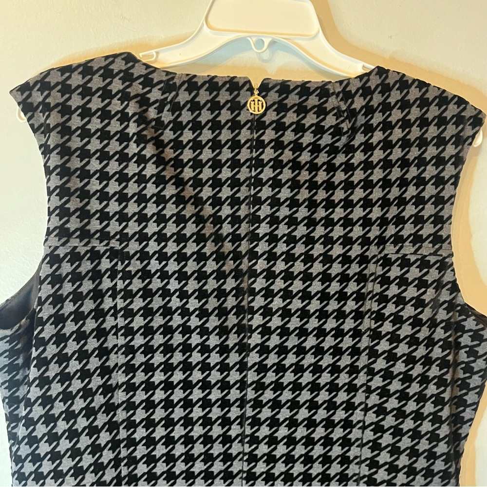 Tommy Hilfiger Women's Embroidered Houndstooth Sheath Dress Size 16 - Picture 6 of 8